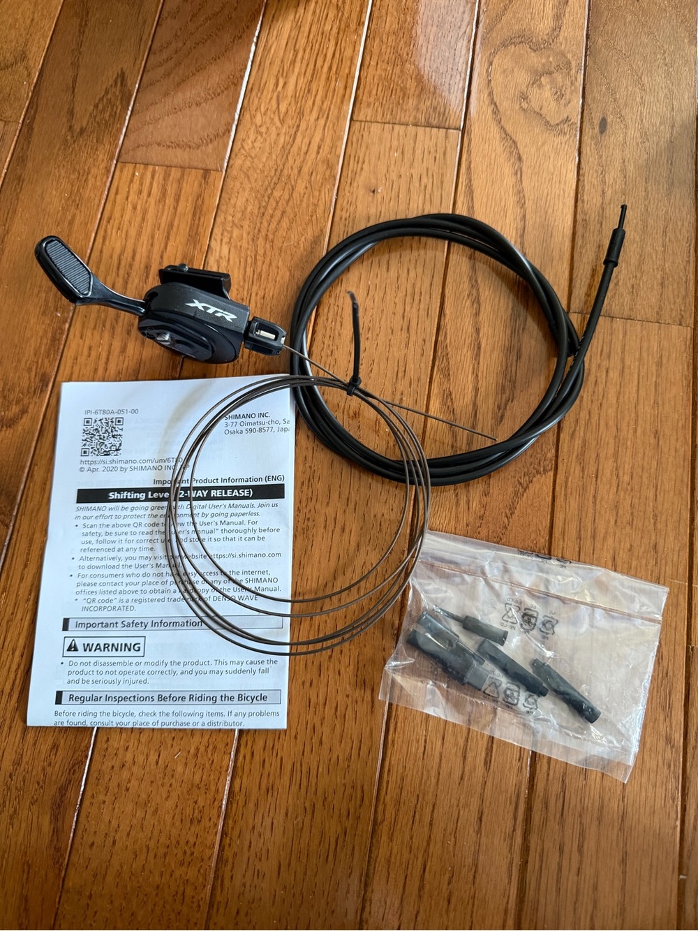 Shimano XTR M9100 12sp Right Shifter with Cable - Black